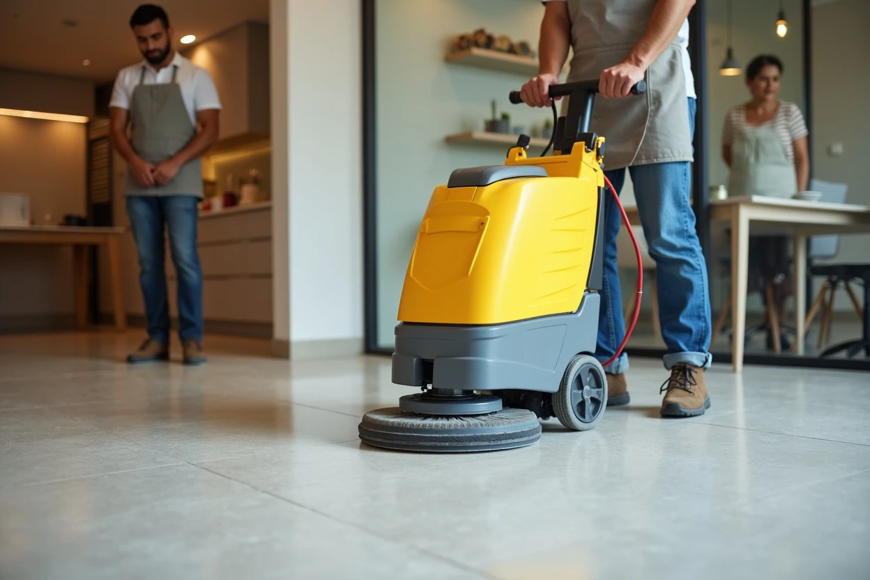 Pulidora de piso con velocidad regulable